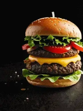 Epi Noise Offset V2 Realistic image of a burger generated by GoAPI's Stable Diffusion API using LoRA models